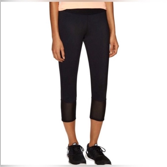 Athleta Derek Lam 10C Black Cropped Mesh Leggings - Picture 7 of 7